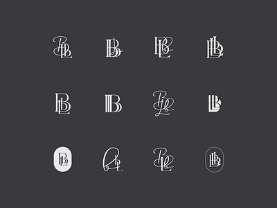 BbL Monogram Exploration badge badge collection branding design icon illustration illustrator logo logotype typography vector wip