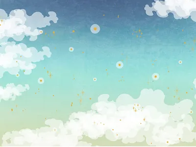 Cloud Illustration background chicago clouds cumulous gradient illustration illustrator kansas midwest sky stars