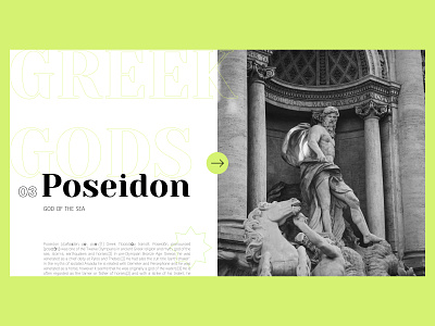 Daily UI 45 | Info Card daily 100 challenge daily ui daily ui 045 dailyui dailyuichallenge greek greek god greek gods greek mythology info infocard mythology poseidon ui