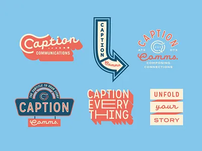 Caption Communications Badge System commerical lettering protest sans serif script signage