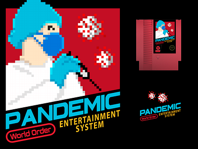 Pandemic 80s design experimental flat game gamer graphic design icon illustration illustrator nes pandemic pixel pixel art pixels retro typography vector videogame