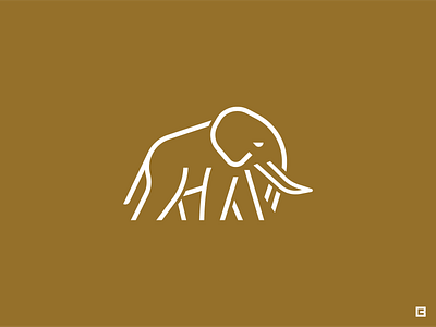 The Sinclair elephant icon line lineart mammoth monoline symbol tusk