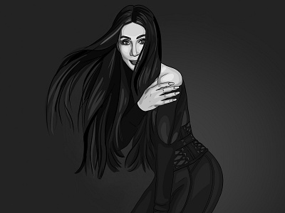 Cher art artist artwork design drawing illustration illustrator music photoshop portrait procreate