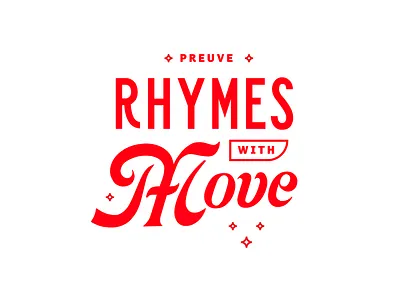 Preuve Rhymes with Move cosmopolitan digital luxury marketing red rhymes sanserif tyopgraphy