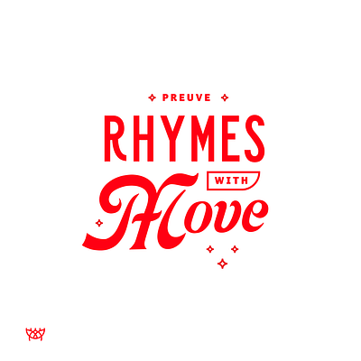 Preuve Rhymes with Move cosmopolitan digital luxury marketing red rhymes sanserif tyopgraphy