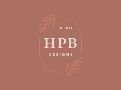 Etsy Logo badge logo branding design ecommerce etsy flower flower icon h logo hpb illustration leaf logo new hampshire serif