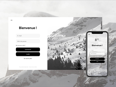 Open Source Weather Station Login - Victor Sutty app design fench flat illustration meteo mountain ui weather weather app web website