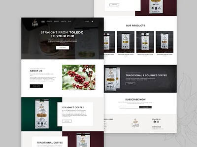 Caffe Website Design adobe photoshop adobexd design diseño web minimal ui uidesign