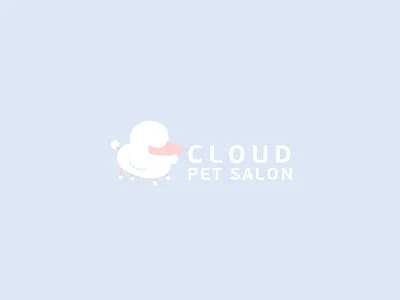 Cloud Pet Salon LOGO 2d advertising animal animation beauty branding character creative cute design dog drawing graphic design icon logo mark negative space painting puppy