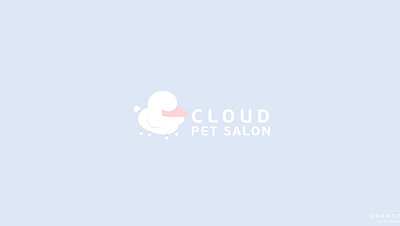 Cloud Pet Salon LOGO 2d advertising animal animation beauty branding character creative cute design dog drawing graphic design icon logo mark negative space painting puppy