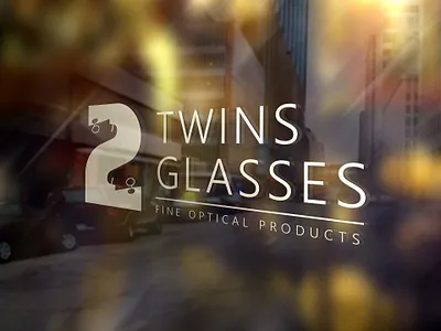 Twins Glasses LOGO 2d adobe adobe illustrator advertising animation branding creative cute design digital art elegent graphicdesign icon illustration line art logodesign man mark negative space store