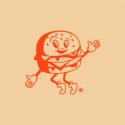 Matty's Old-Fashioned Burgers burger burger logo cartoon illustration red restuarant vintage