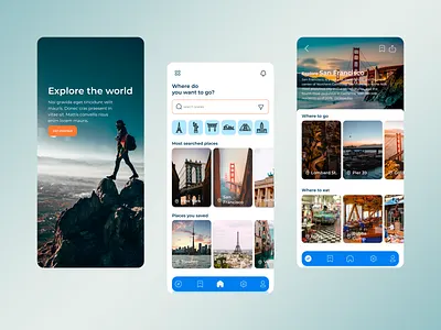 Explore the world app figma mobile ui travel travel app traveling app ui