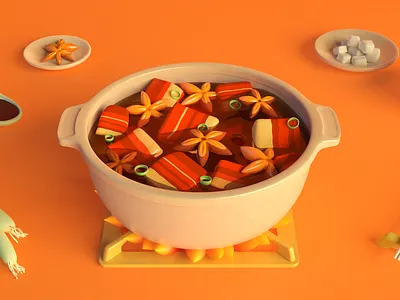 Pork Belly 3d 3d art 3d artist 3d artwork 3d illustration 3d modeling c4d cinema4d cinema4dart redshift redshift3d