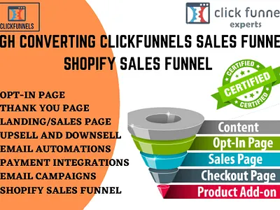 HIGH CONVERTING CLICKFUNNELS SALES FUNNEL SHOPIFY SALES FUNNEL click funnels clickfunnels landingpage sales funnel shopify sales funnel