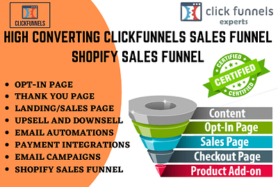 HIGH CONVERTING CLICKFUNNELS SALES FUNNEL SHOPIFY SALES FUNNEL click funnels clickfunnels landingpage sales funnel shopify sales funnel