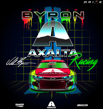 William Byron Design design illustration logo nascar vector