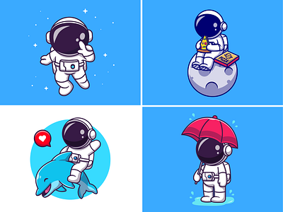 Random astronaut👩🏻‍🚀🍕🐬 activities astroman astronaut cute dolphin fastfood fish flying helmet icon illustration logo meal moon pizza rain rocket space star umbrella