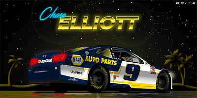 Chase Elliott Design design illustration logo nascar vector