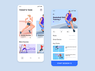 Sports app ui