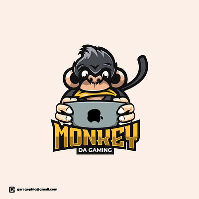 monkey da gaming animation branding character characterdesign esport illustration logo logodesigners mascot vector