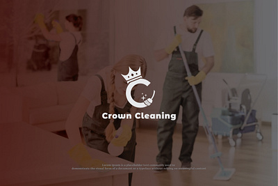 crown cleaning logo branding corporate creative elegant latter logo logo logo amker logo design professional simple unique