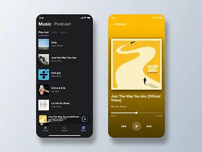 music app part2 app design figma