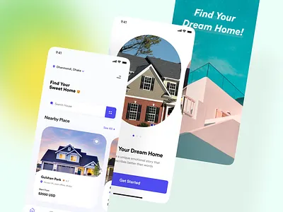 Real Estate App app app design application booking design house ios minimal mobile mobile app design mobile ui property real estate real estate agency real estate agent real estate app real estate branding typography ui uiux