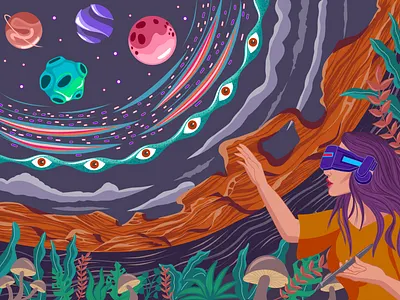 Virtual Reality art artwork branding design illustration visual design web