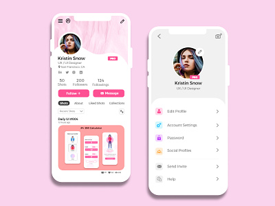 Daily UI 006- User Profile appdesign dailyui dailyui006 dailyuichallenge design dribbble dribbble invite dribbbleredesign illustration uidesign uidesigner uiux uiuxdesigner userprofile ux uxdesign