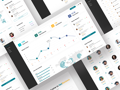 GetReviews- Admin Template admin dashboard design admin template business clients freelancer learning management system minimal professional startups template theme web design website