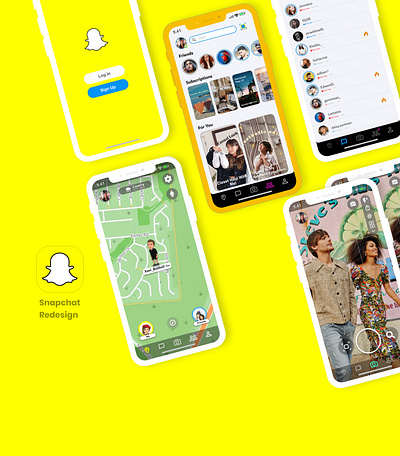 Snapchat Redesign app bmcc branding design minimal pretty redesign ui ux woman