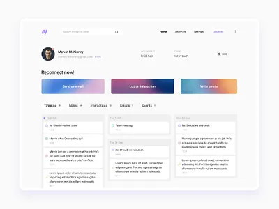 Contact detail - Personal CRM contacts crm nat.app personal relationship stayintouch ui uidesign ux uxdesign