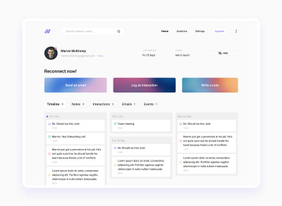Contact detail - Personal CRM contacts crm nat.app personal relationship stayintouch ui uidesign ux uxdesign