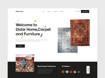 Didar Project carpet desktop desktop design furniture furniture store landing landing page landing page design shopping store ui ui design uidesign web website