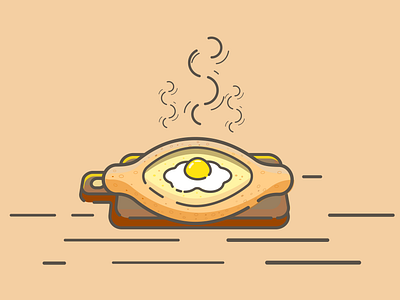 Chesseboat adobe chesseboat cuisine design dribbble food food icon food illustration georgia icon icon design icons illustration illustrator lineart vector