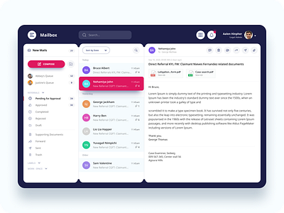 Mailbox dashboard design email email design illustration mailbox send mail ui ui design uidesign ux ux design