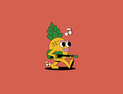 Pineapple loves music branding design home illustration illustrator the music is fascinating website