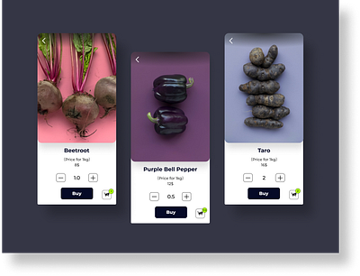 Daily UI #030 - Prices 2021 bold colors buy checkout dailui dailyui dailyui030 dobe xd figma healthy minimalistic price list prices purchase shop shopping ui uicoach uiux vegetables