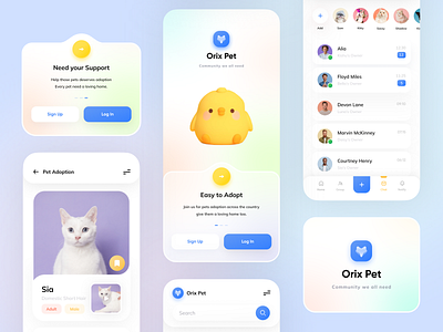 Orix Pet Community app interface minimal mobile mobile app mobile apps mobile ui mobileapp mobileappdesign ui ui design uiux ux ux ui design