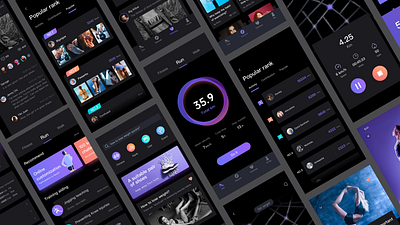 Doit dark ui fitness app ui running app