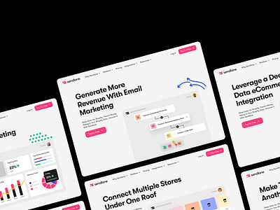 Sendlane - Solution Pages corporate design interface minimal platform ui ux web website
