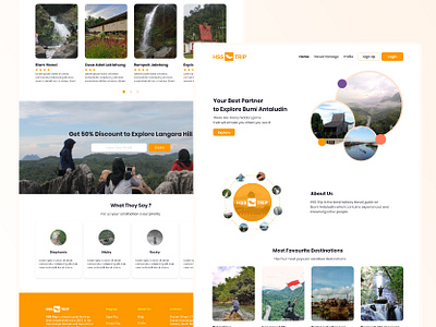 HSS Trip - Travel Guide Website app branding illustration ui uidesign uiux ux web website