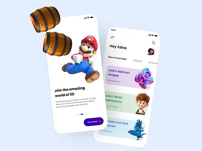 3D Courses App 🔥 3d 3d art 3d modeling app app design elearning interface mobile mobile app mobile app design mobile design mobile ui mobileinspiration mobileui onboarding trending uidesign uiinspiration uitrends uiuxdesign