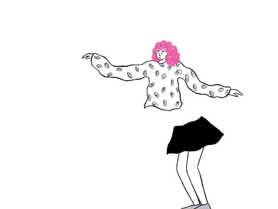 Elsewhere away black character characterdesign design girl illustration lineart minimal patterns white