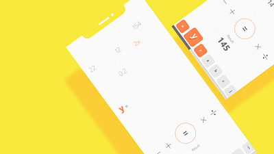 Untraditional Calculator Design 2d app calculator colour palette colourful design flat interaction math minimal minimalism mobile ui ux vector visualization