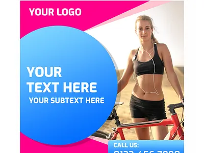 Sports Fitness Social Media Banner Template Free PSD banner ad branding design fitness app fitness club freebies graphic design psd design psd download psd mockup psd template social media design sports branding sports design