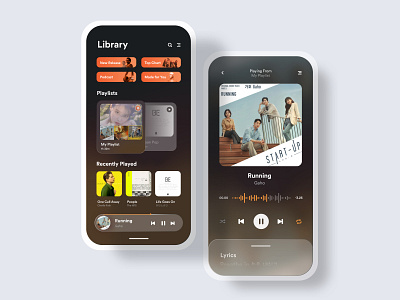 UI Music Player daily ui dailyui dailyuichallenge interface interface design music music app music player ui uiux user interface design userinterface ux