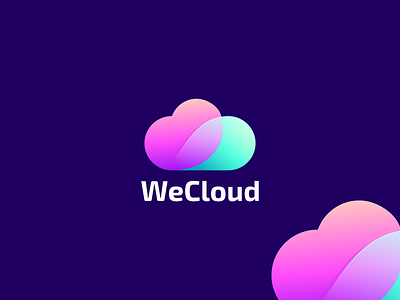 We Cloud app branding cloud design flat graphic design icon logo ui ux web
