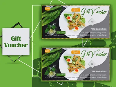 Food Gift Voucher banner breakfast coupon delicious dessert discount elegant fast food gift gift voucher invitation pasta pizza prices restaurant restaurant menu sale special vegetable